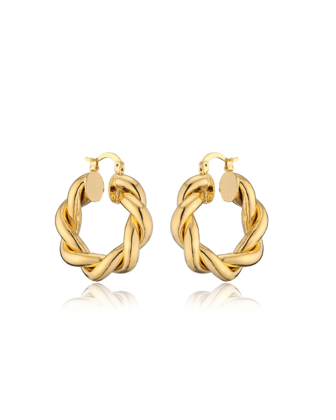 Medium Rope Twist Clip Earrings