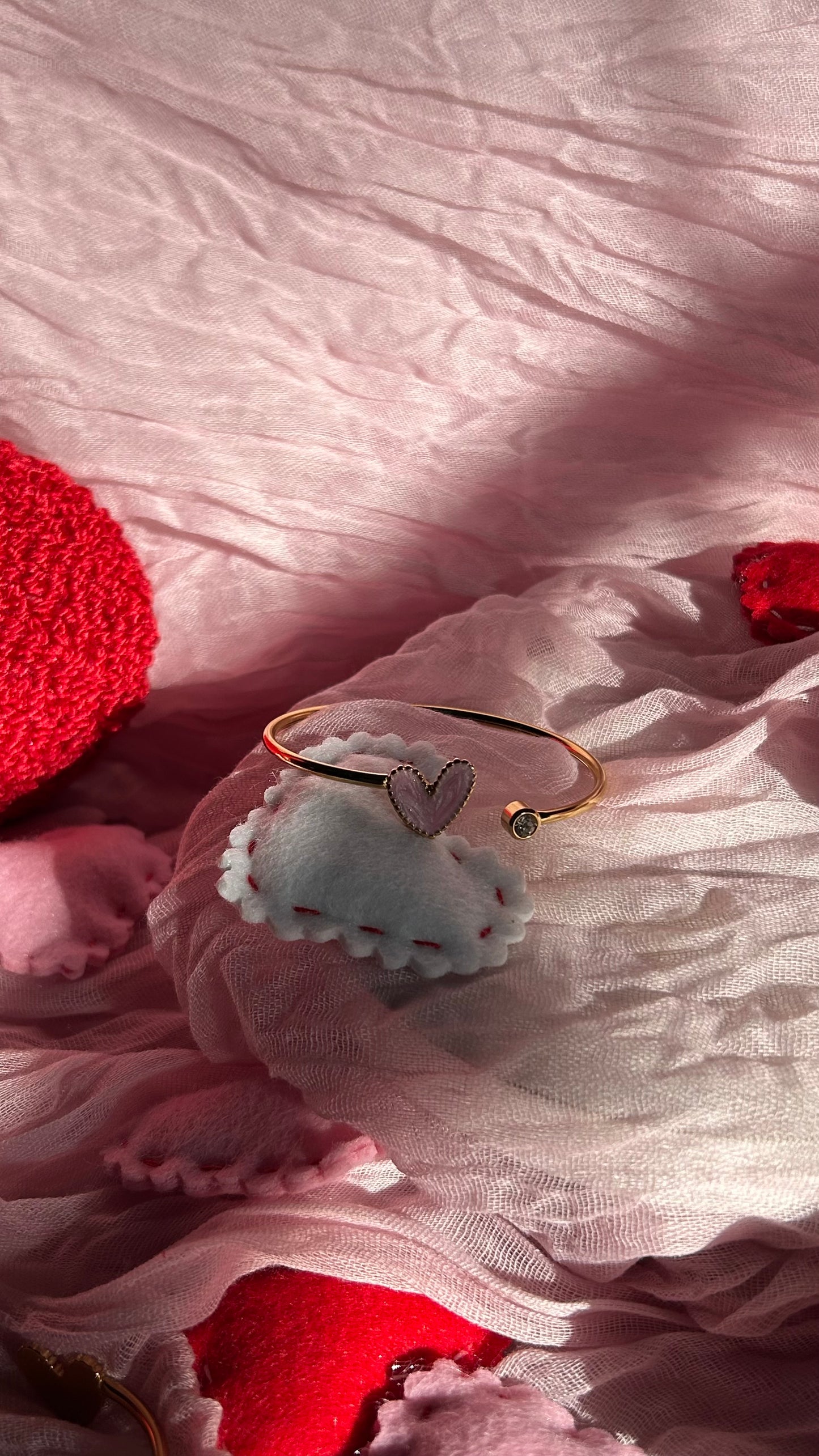 Valentines Heart Bangle Bracelet