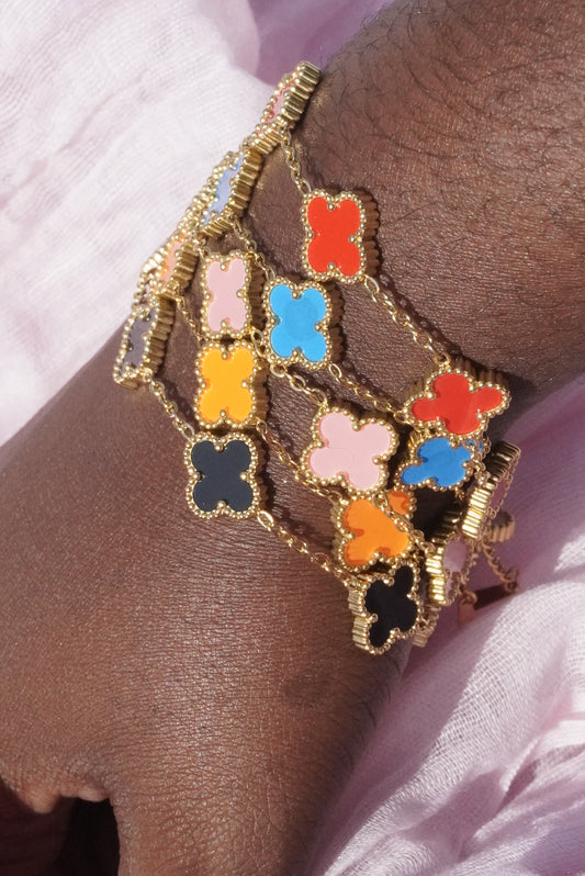 Solid Color Clover Bracelet