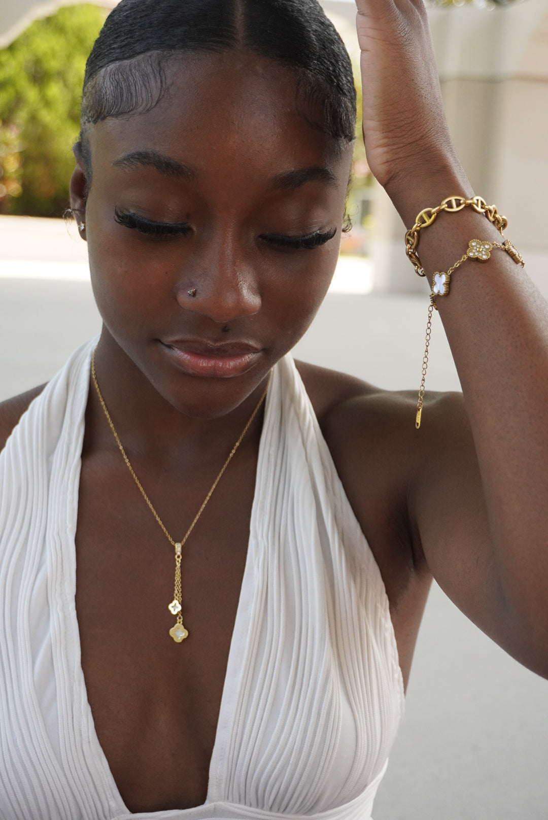 Long Clover Mid Necklace