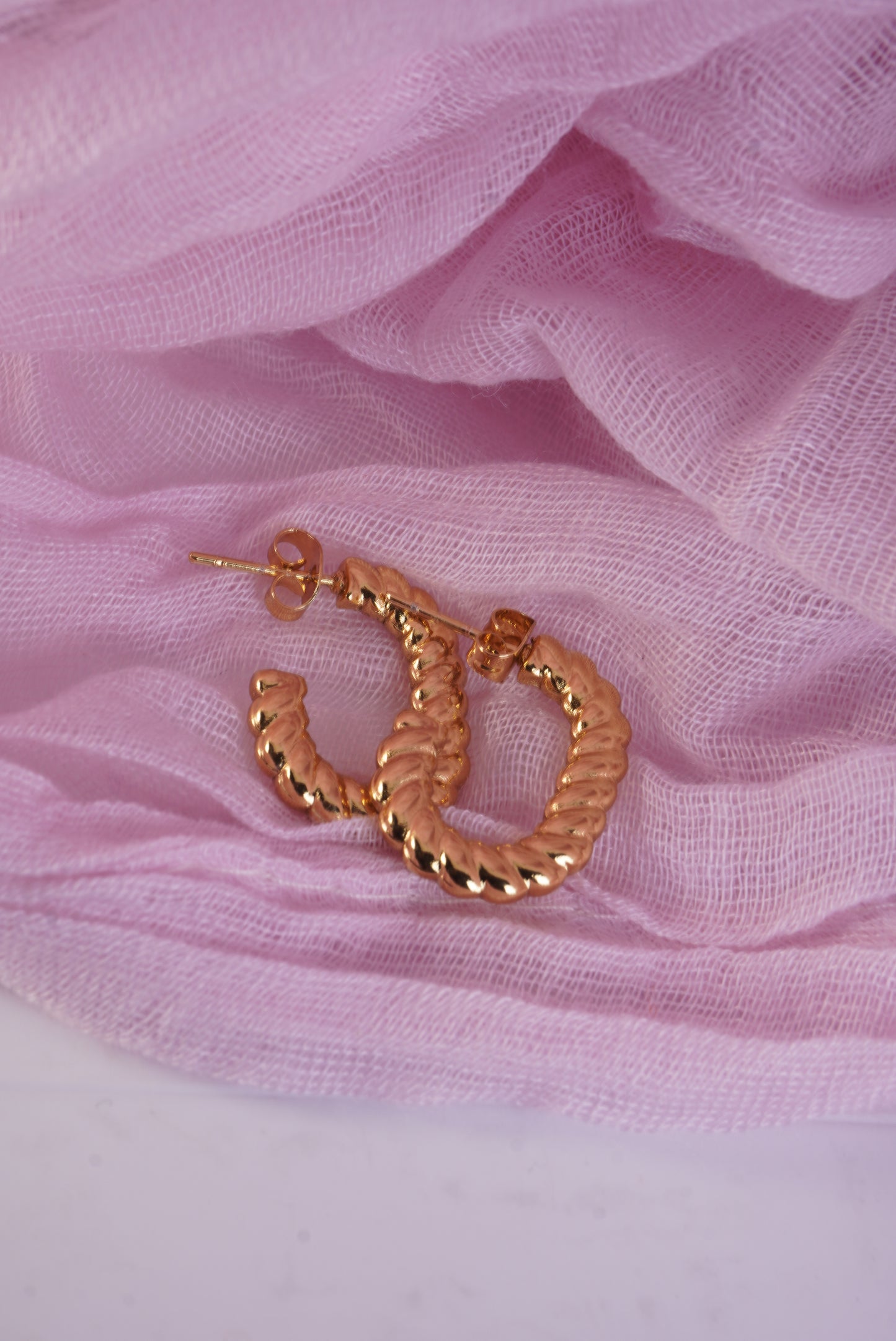 Mini Open Oval Stud Hoops