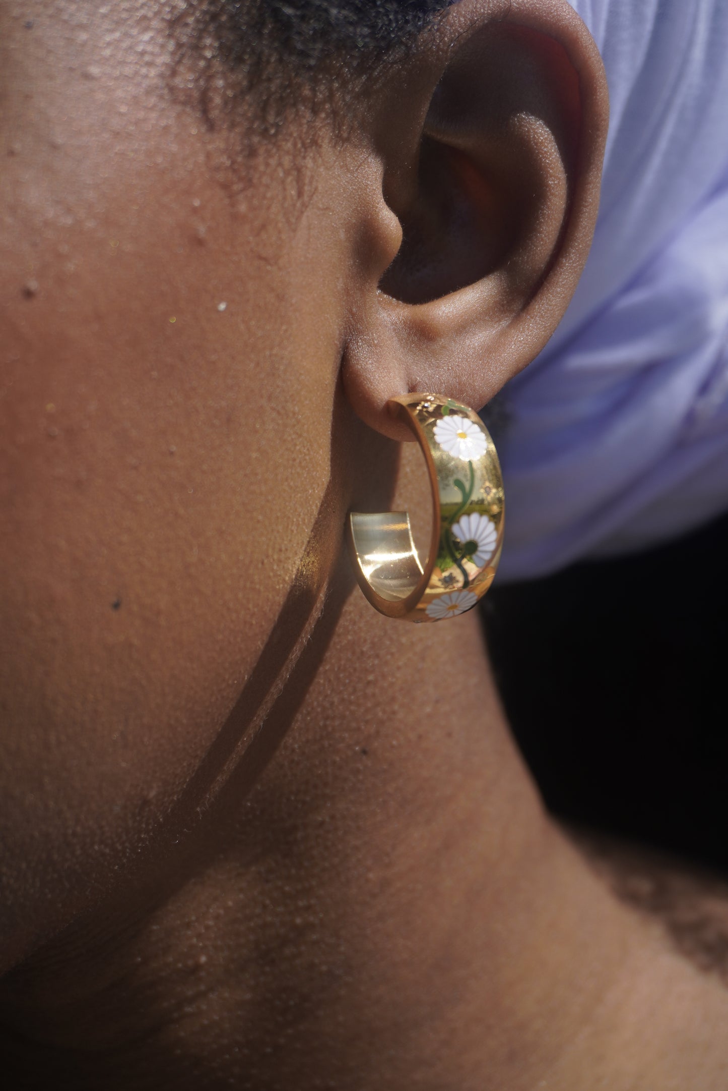 Flower Painted Hoops