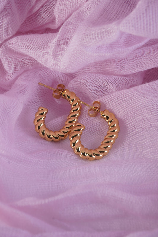 Mini Open Oval Stud Hoops