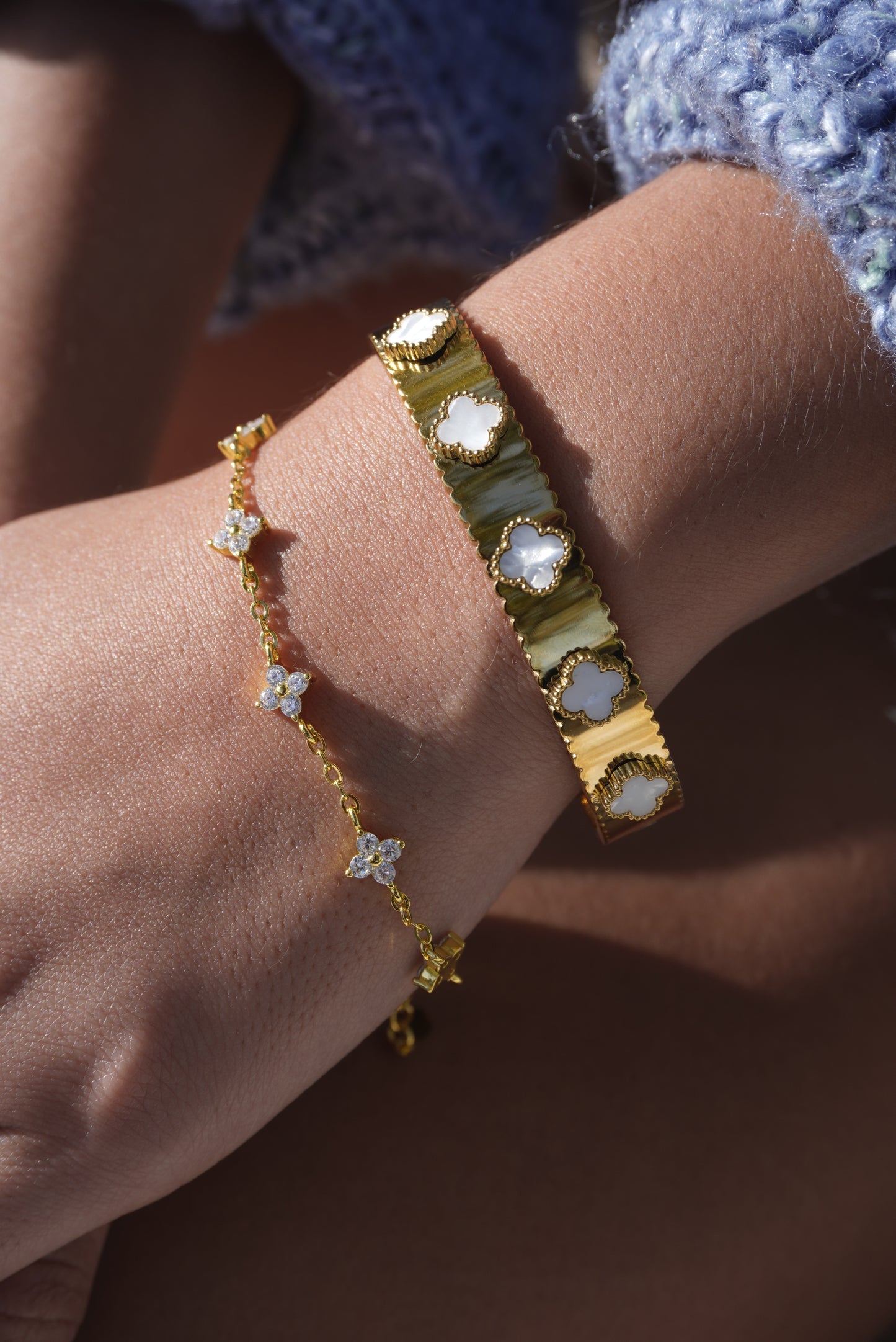 Dainty Mini Clover Bracelet