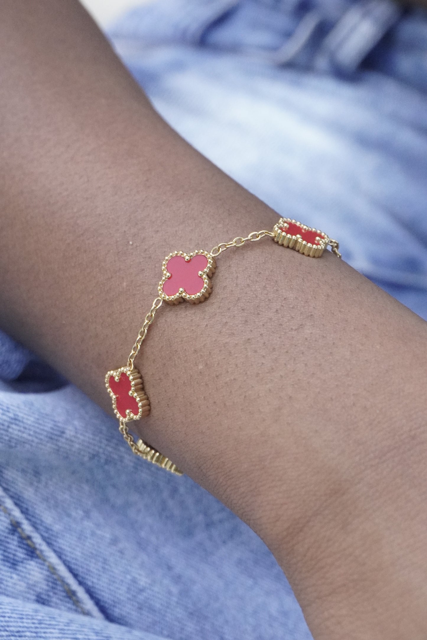 Solid Color Clover Bracelet