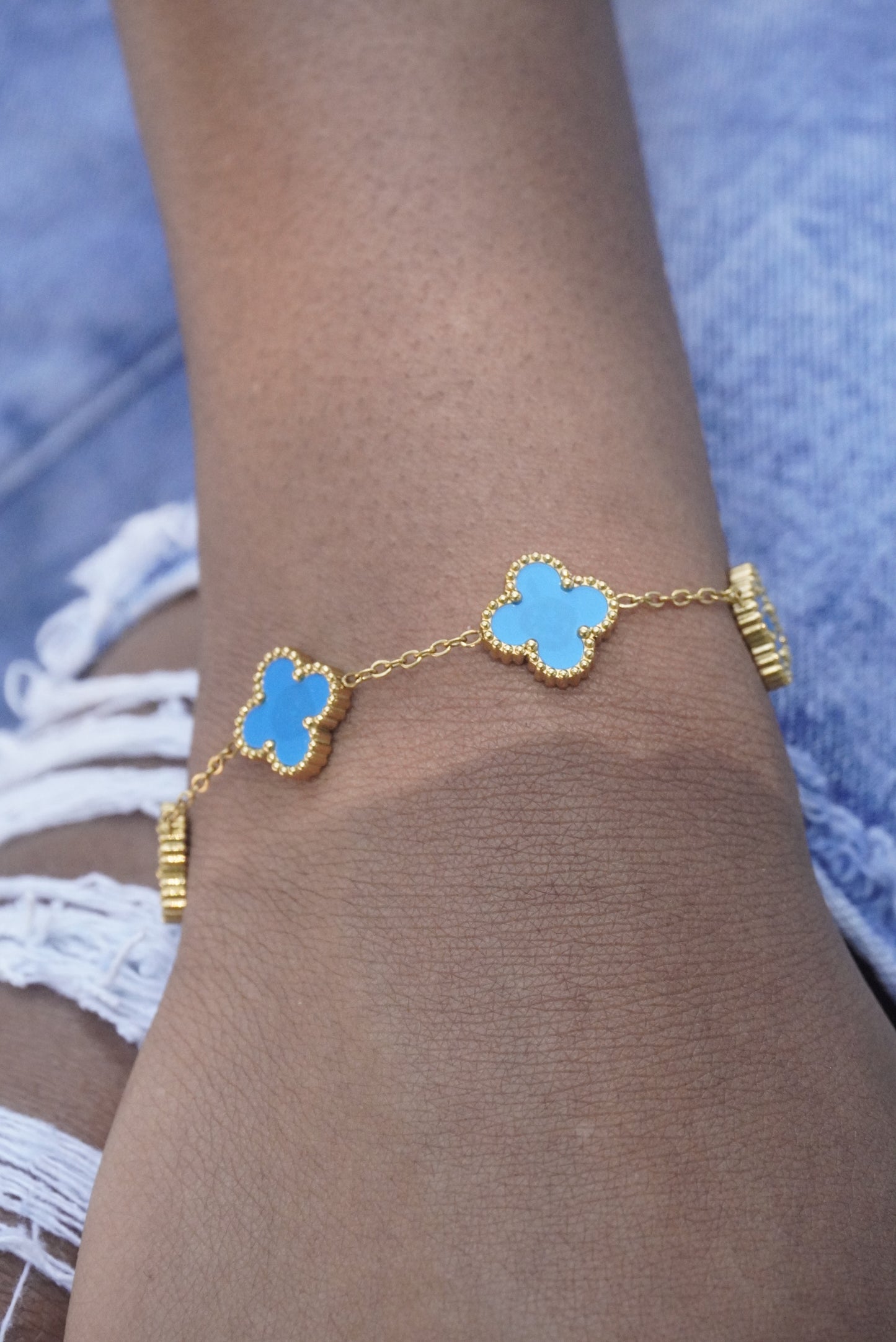Solid Color Clover Bracelet
