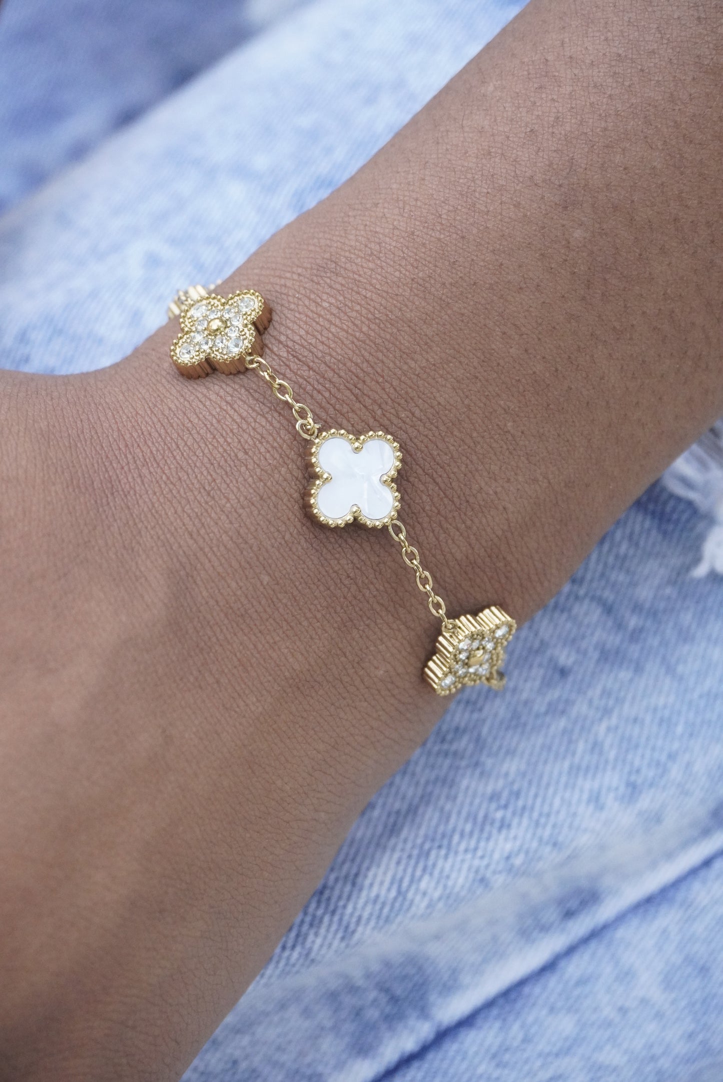 Gem Clover Bracelet