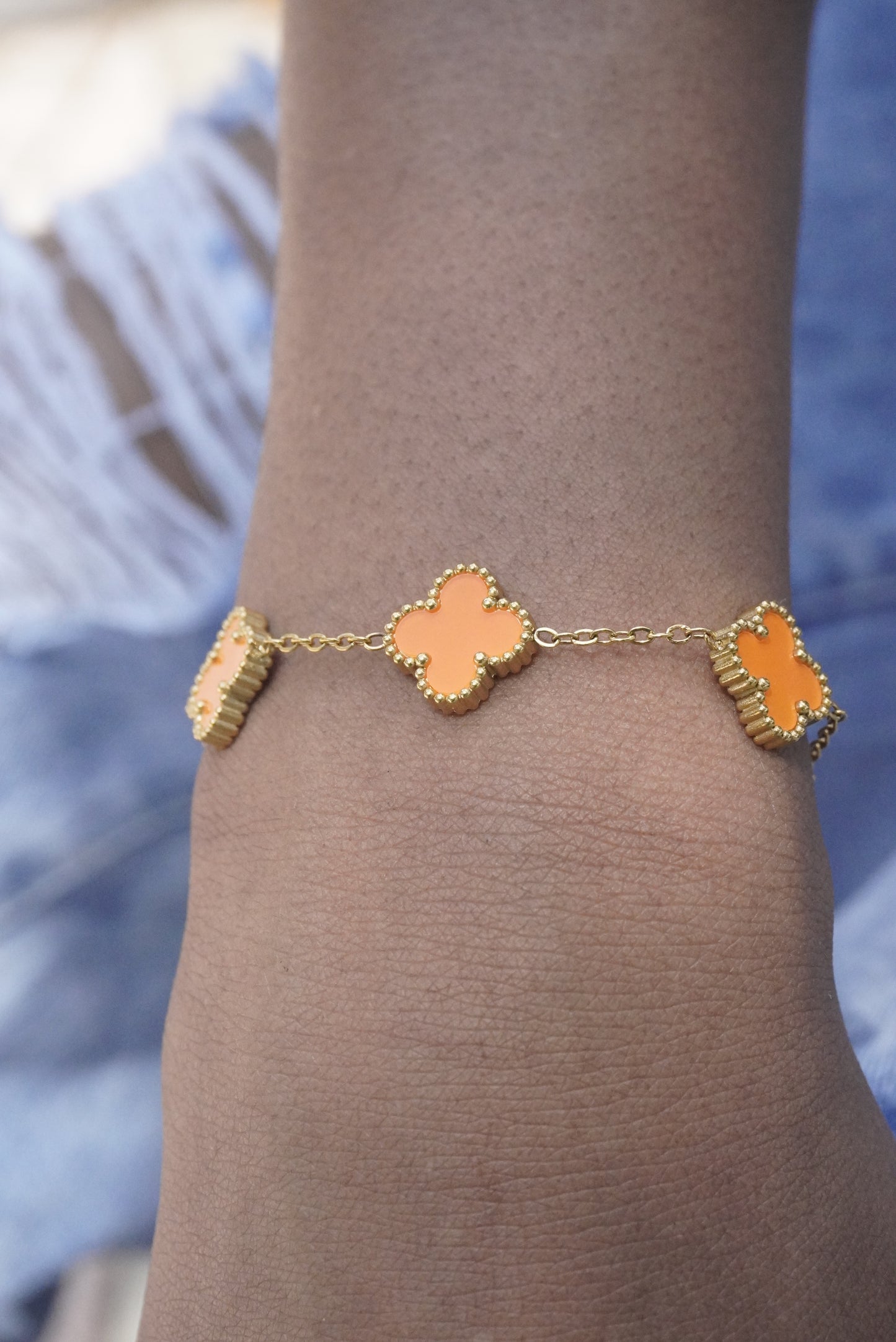 Solid Color Clover Bracelet