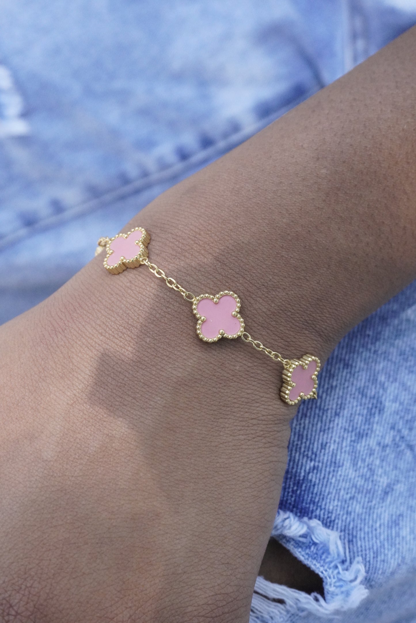 Solid Color Clover Bracelet