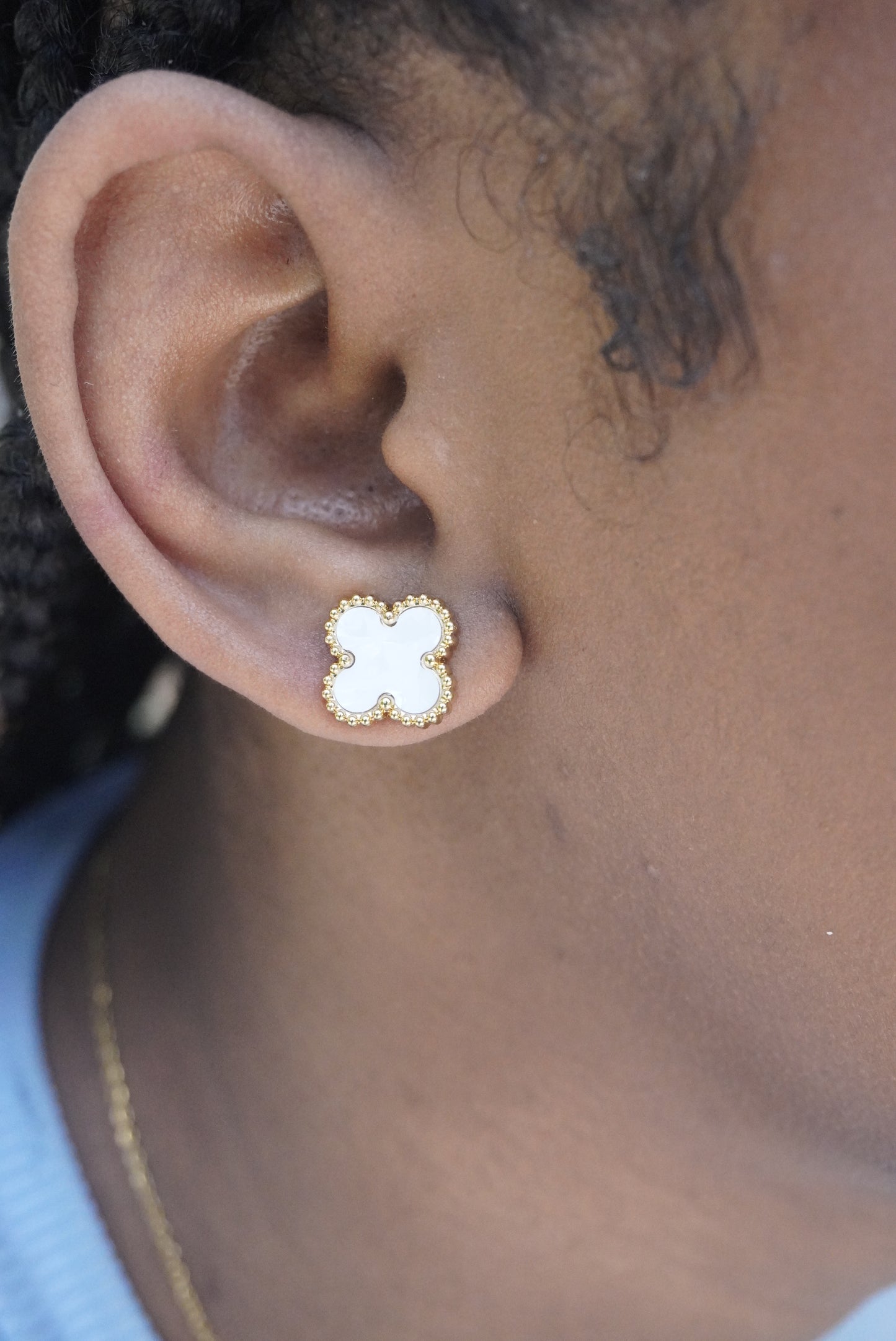 Slim Clover Stud Earrings