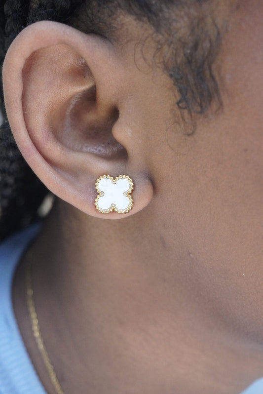 Slim Clover Stud Earrings