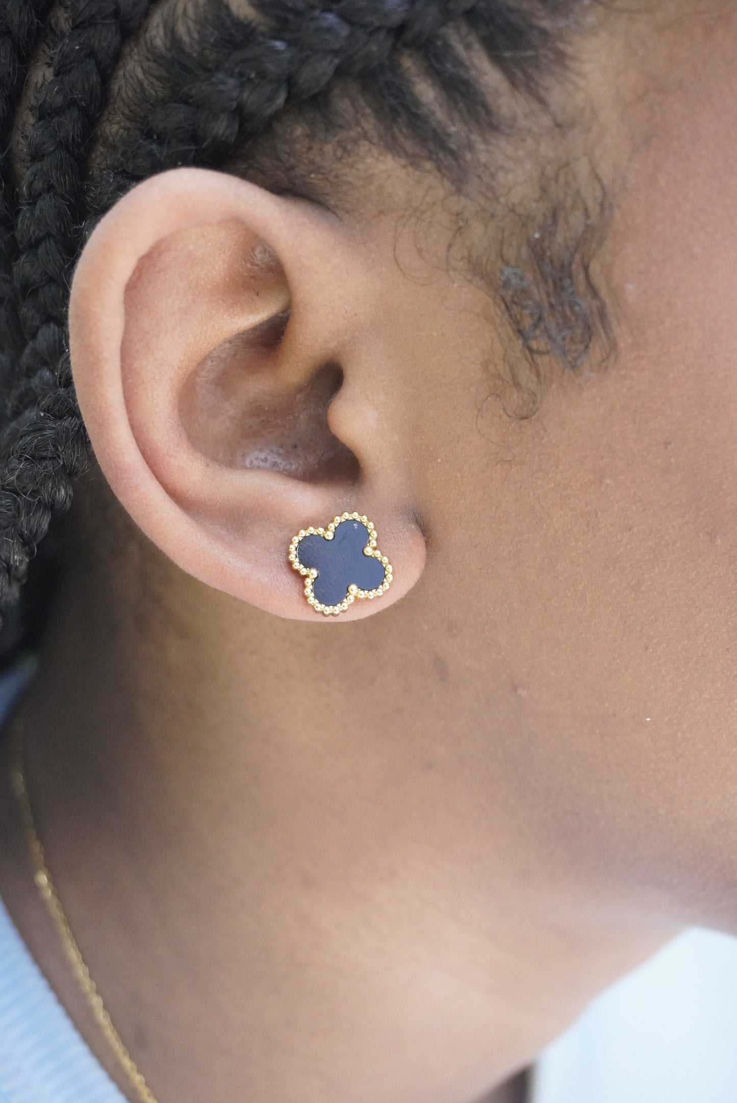 Slim Clover Stud Earrings