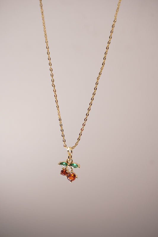 Cherry Charm Pendant Necklace