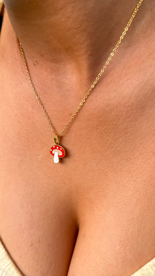 Mushroom Pendant Necklace