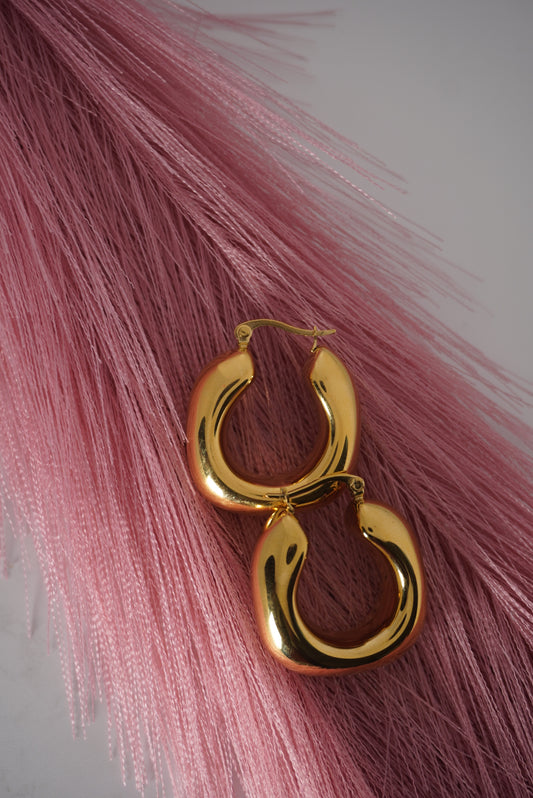 Squoval Hoop Earrings