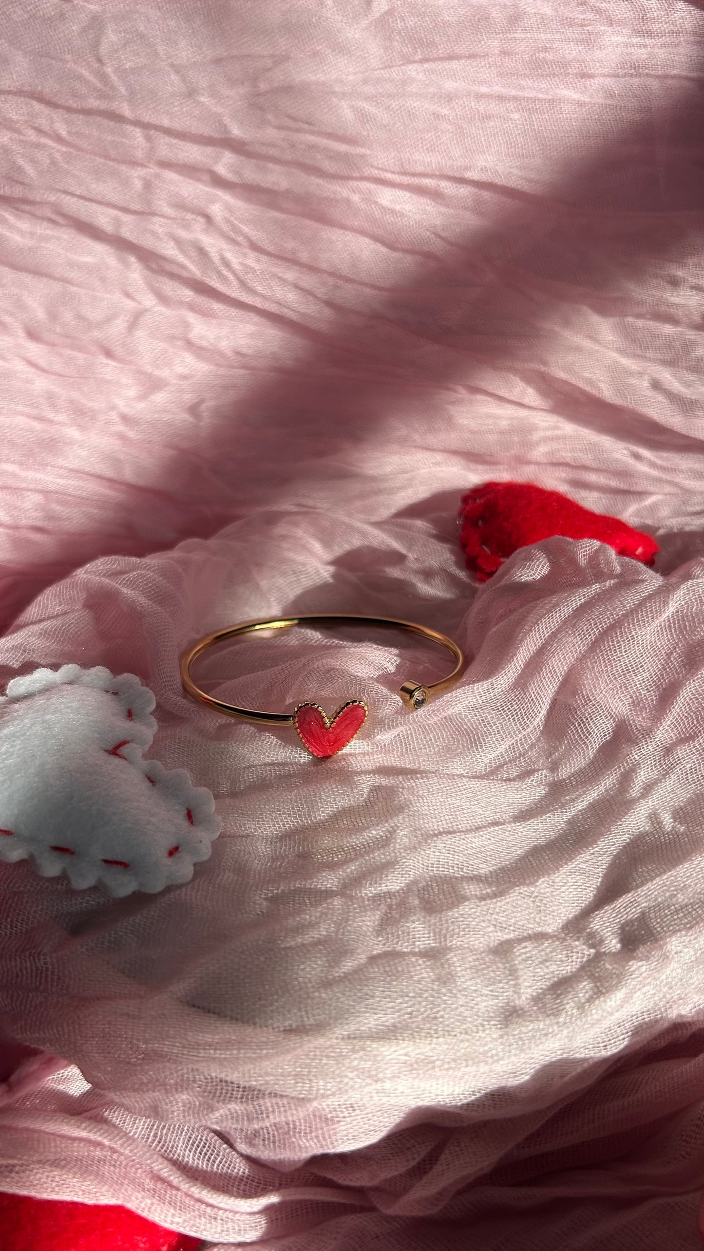 Valentines Heart Bangle Bracelet