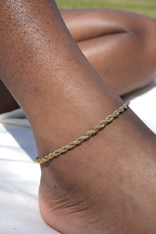 Rope Twist Chain Anklet