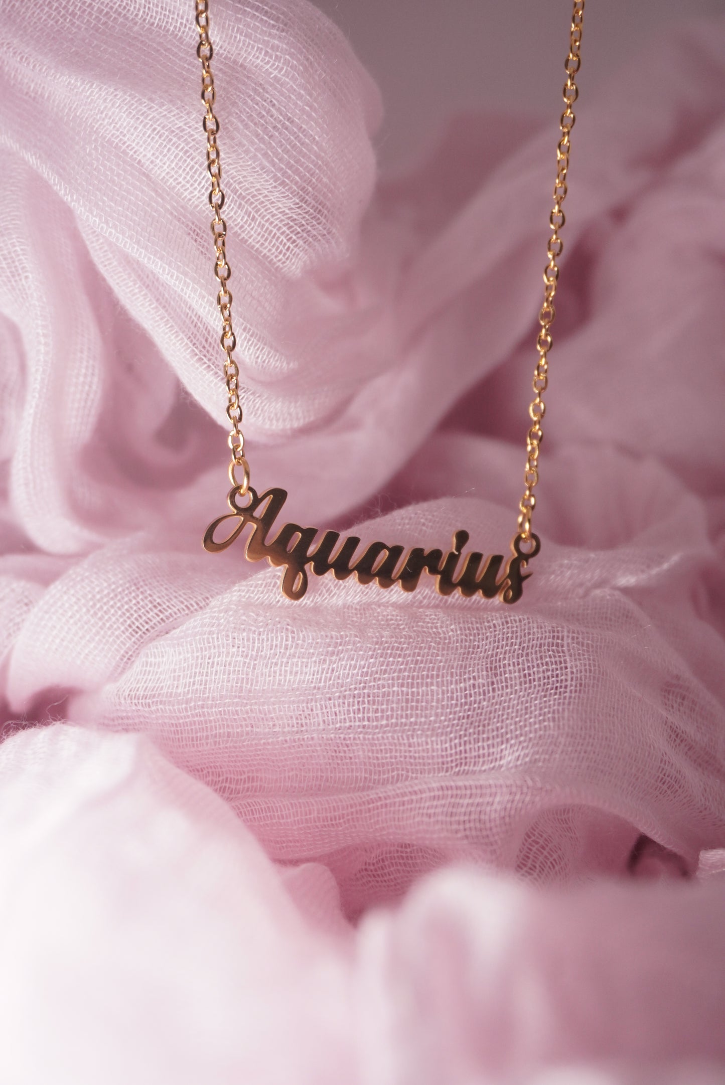 Zodiac Name Necklace