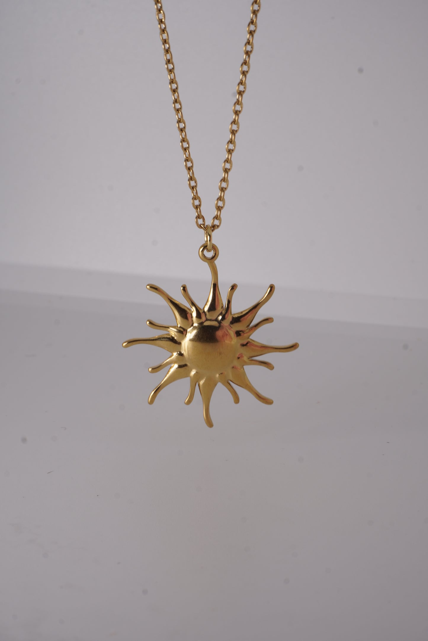 Outlined Design Sun Necklace