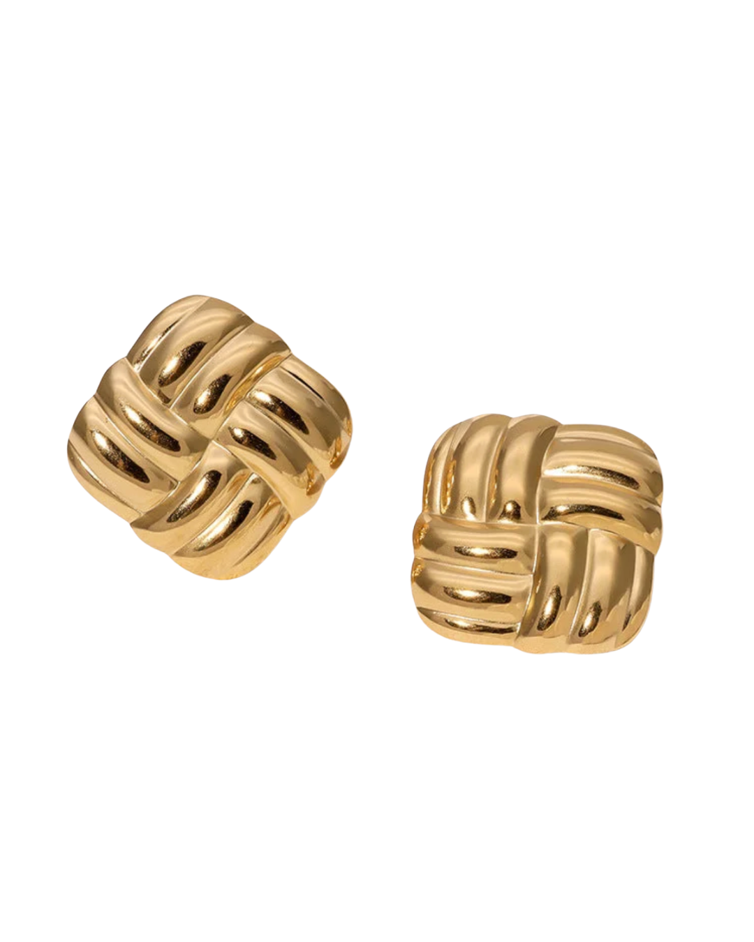 Geometric Square Stud Earrings