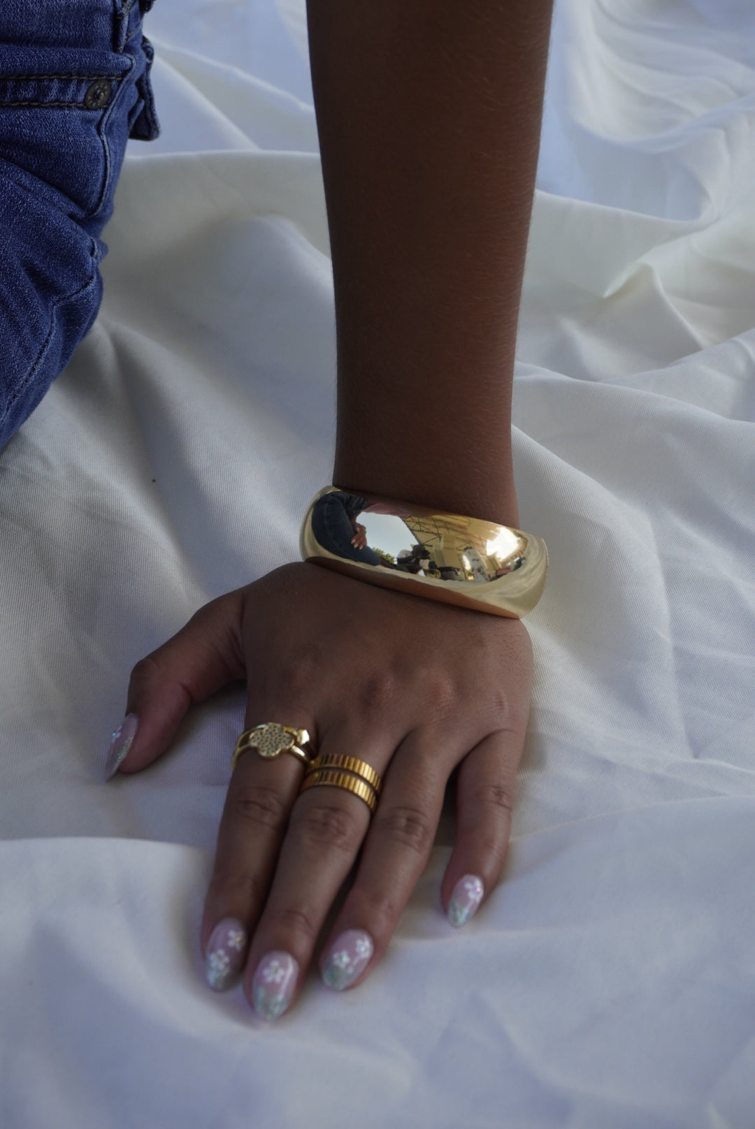 Thick Open Clip Bangle