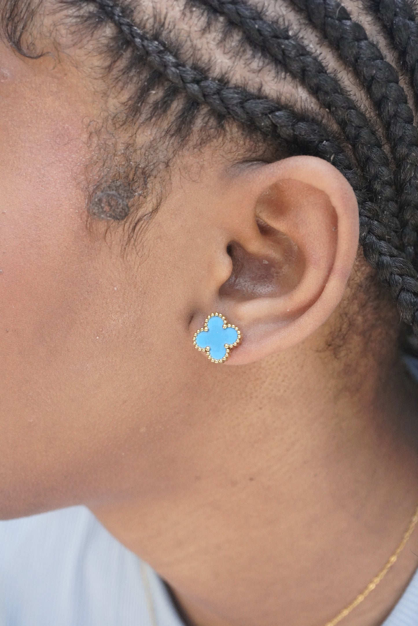 Slim Clover Stud Earrings