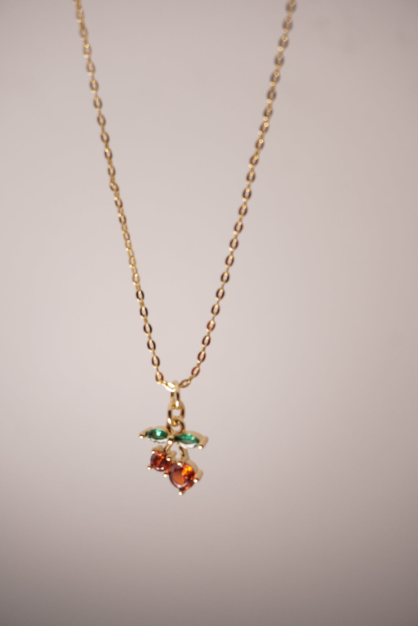 Cherry Charm Pendant Necklace