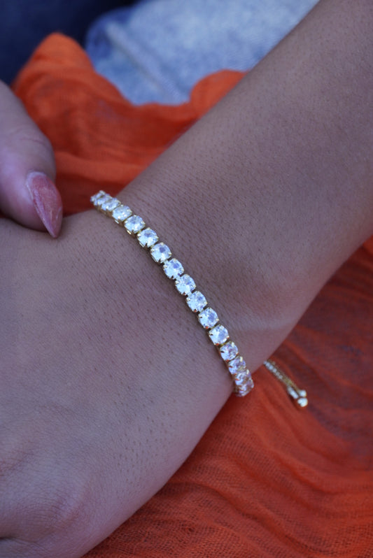 Gold Thick Tennis Bracelet