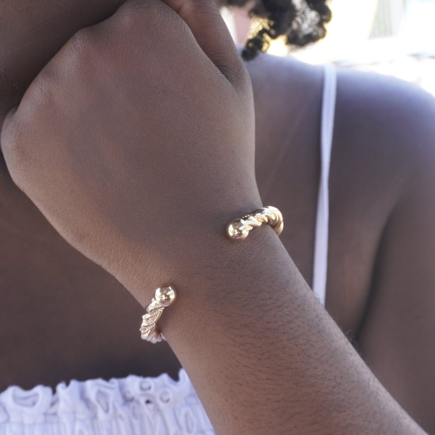 Thick Spiral Cuff Bracelet