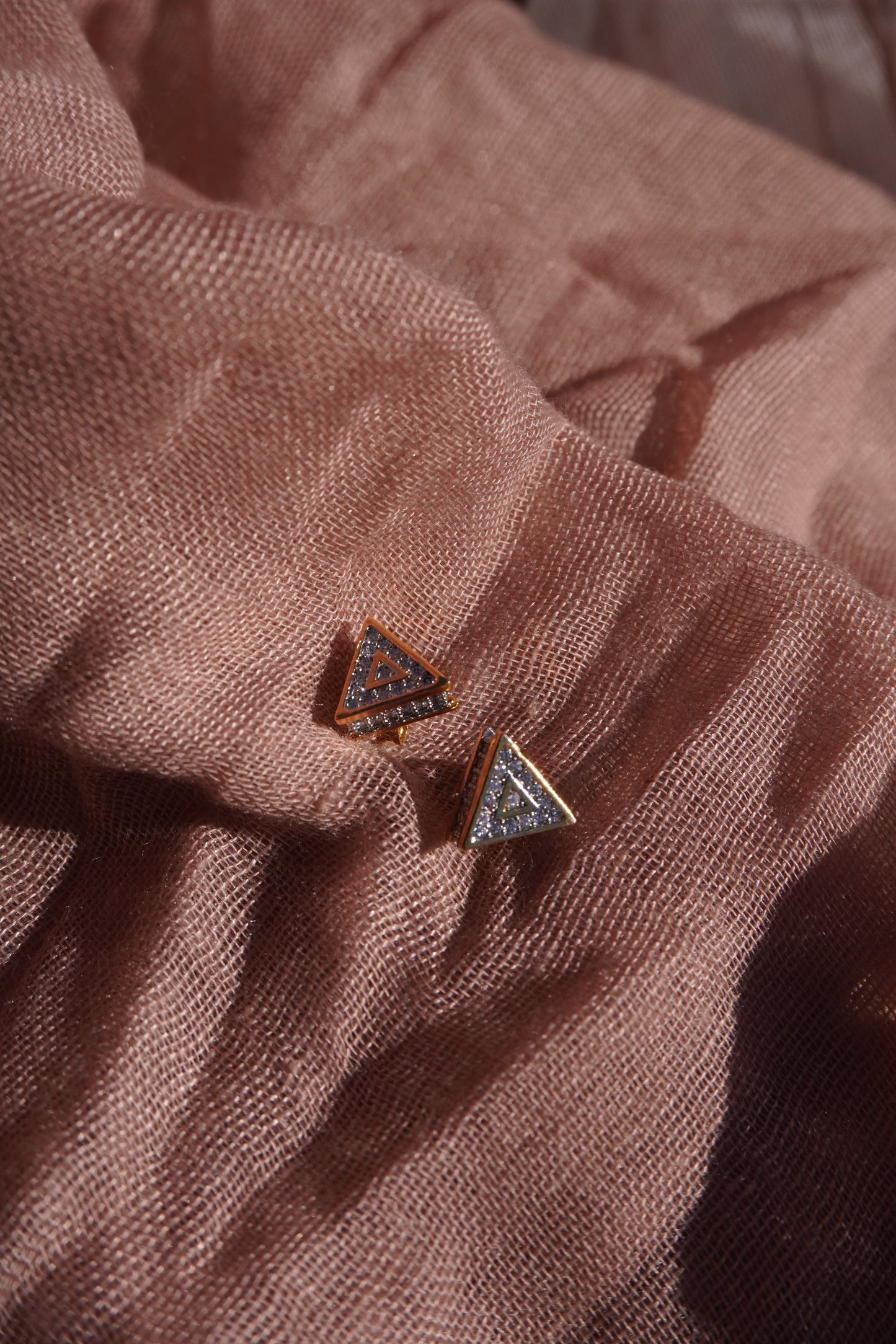 Triangle Cubic Zirconia Studs