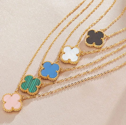 Solid Color Clover Necklace