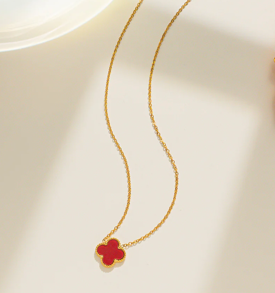 Slim Clover Colored Necklace