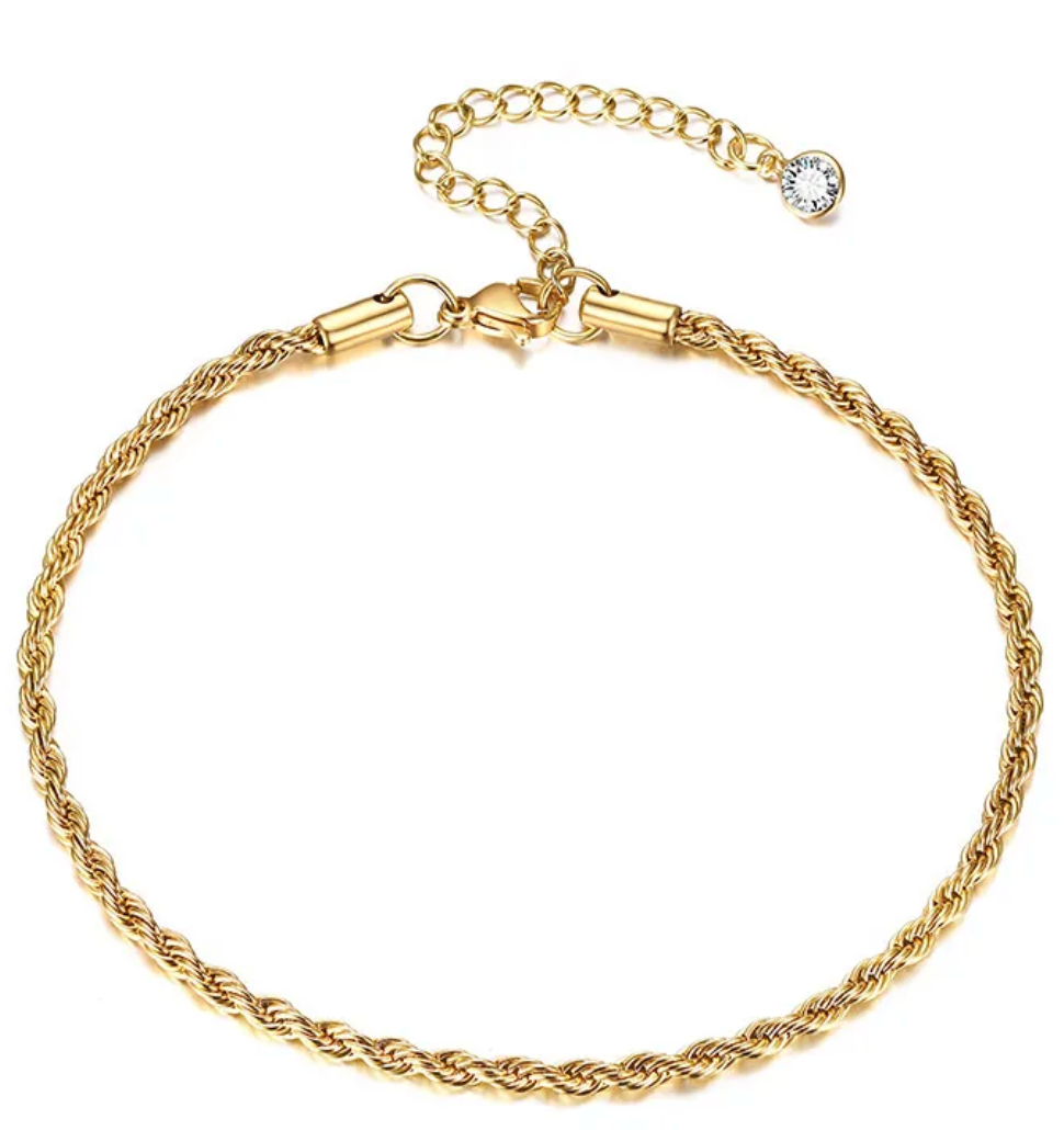 Rope Twist Chain Anklet